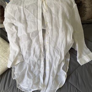 Banana Republic White Casual Button Down Shirt